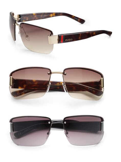 gucci mens sunglasses rimless|Gucci sunglasses men price.